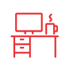 Casual Workplace icon(red)