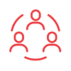 Flat Organization icon(red)