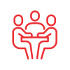 Collaborative & Inclusive Culture icon(red)